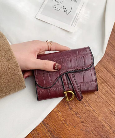 Mini D-wallet bordeaux
