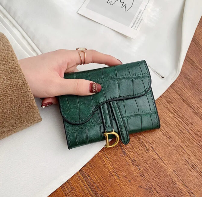 Mini D-wallet groen
