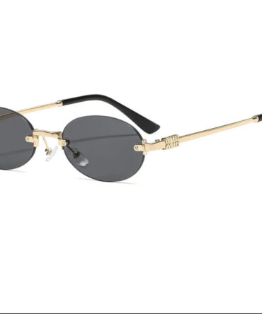 Minmiu Gold Black Glasses