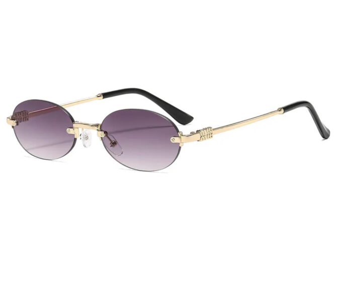 Minmiu Gold Purple Glasses