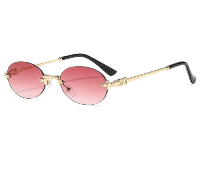 Minmiu Gold Pink Glasses