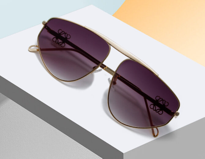 Chique Aviator Zonnebril Purple - Afbeelding 3