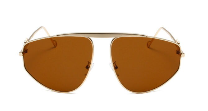 Aviator Zonnebril – Goud Amberbruin - Afbeelding 2