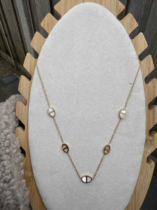 CD Golden Ketting met Parel - Afbeelding 2