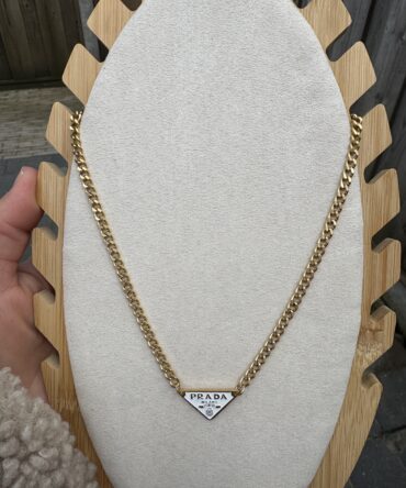 Goudkleurige Schakelketting met P-D-A Milano Hanger