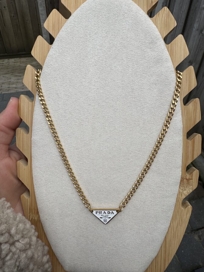 Goudkleurige Schakelketting met P-D-A Milano Hanger
