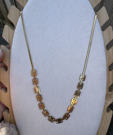 Goudkleurige Snake Chain Ketting met CC-Logo Schakels