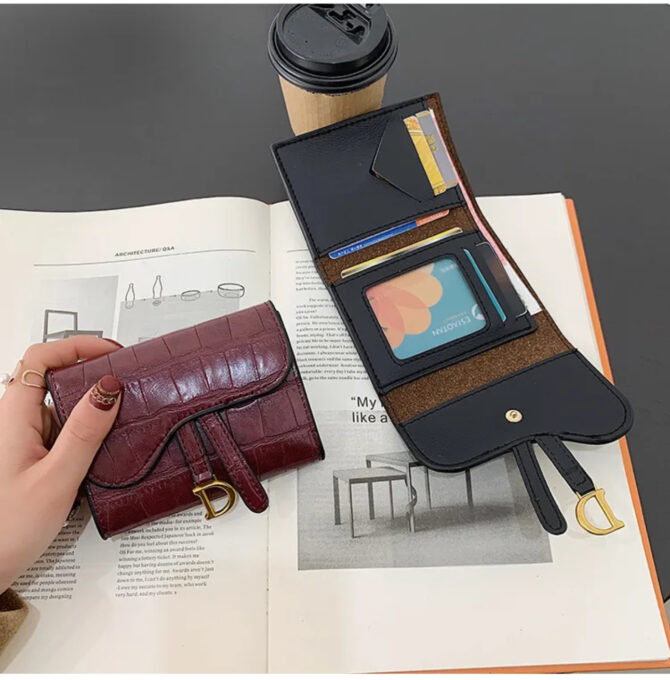 Mini D-wallet bordeaux - Afbeelding 2